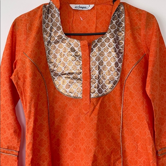KURTA ORANGE GOLD - top - Picture 4 of 4